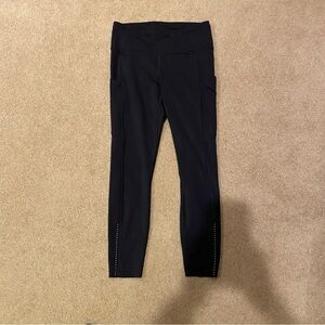 Lululemon Black Leggings Fast and Free 25”